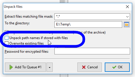 Extraer nombres de ruta almacenados