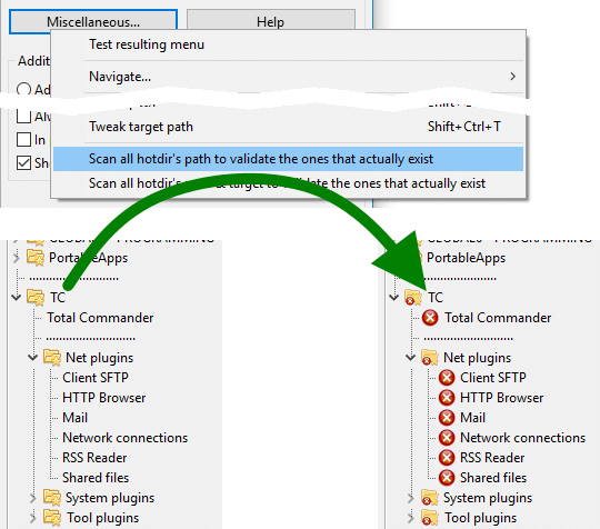 Escanear existencia real o no