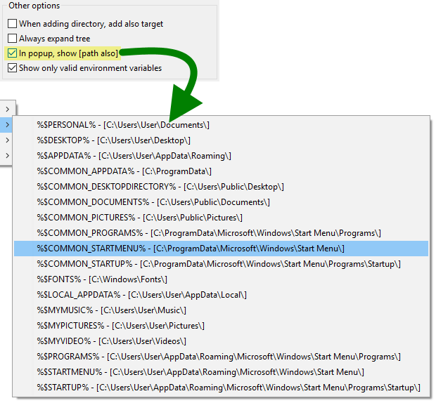 Mostrar ruta completa