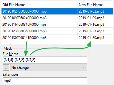 Ejemplo de cambio de nombre