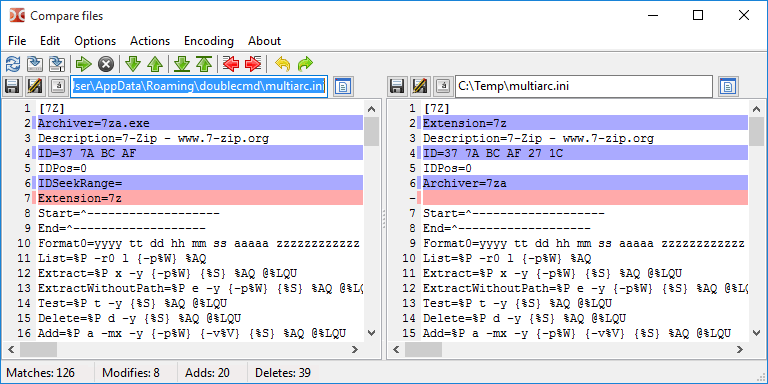 Diálogo de comparación