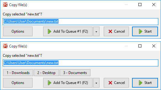 Tabs in copy/move dialog