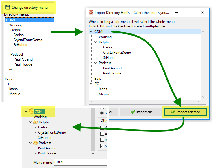 TCからのインポート TCからのインポート