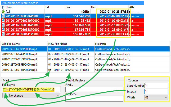 リネーム例 リネーム例