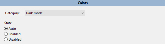 Colors: Dark mode