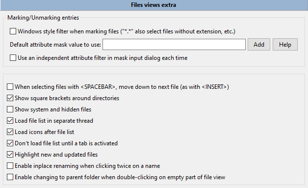 Files views extra