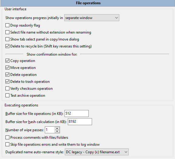 File operations